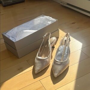 Elegant Cream Slingback Heels